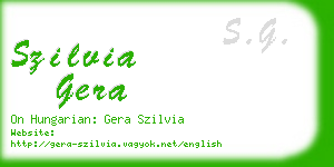 szilvia gera business card